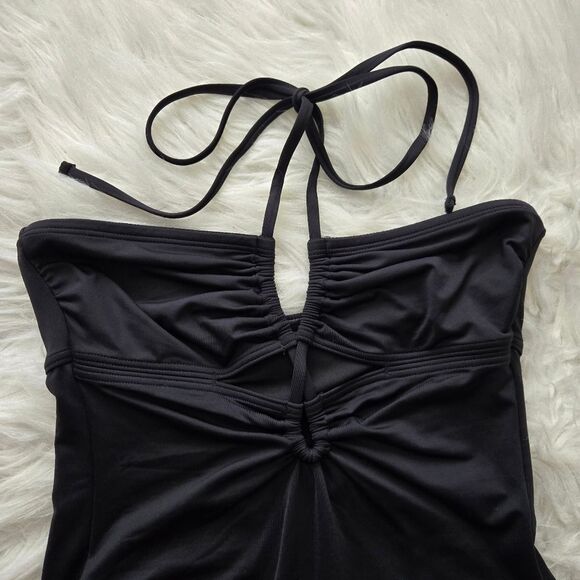 BANANA REPUBLIC Black Double Keyhole One Piece Swimsuit, XXS NWT - Picture 2 of 13